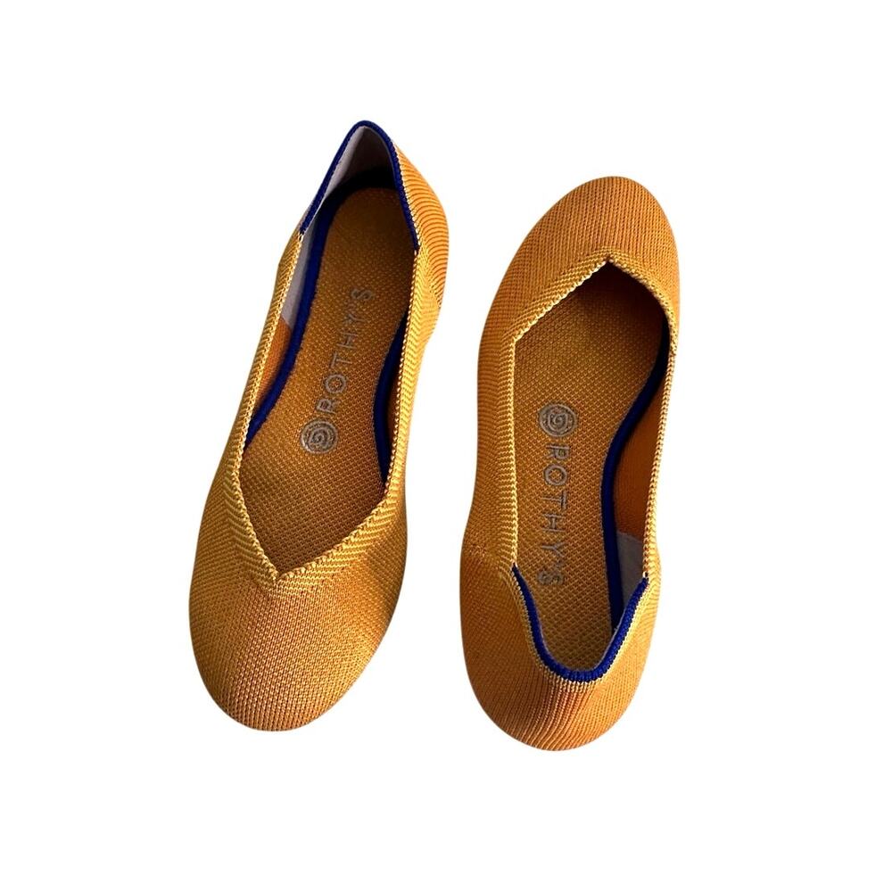 ROTHY's lemon drop round toe flats women's size 6.5 - Picture 7 of 11